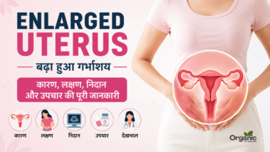 Enlarged Uterus (बढ़ा हुआ गर्भाशय) का मेडिकल चित्र और इसके प्रमुख कारण, लक्षण व उपचार।