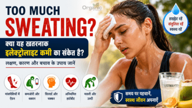 Too much sweating और इलेक्ट्रोलाइट्स की कमी के लक्षण