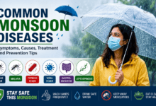Common monsoon diseases and prevention tips during the rainy season.