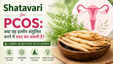 Shatavari for PCOS: हार्मोन संतुलन और महिला स्वास्थ्य पर आधारित फीचर इमेज।
