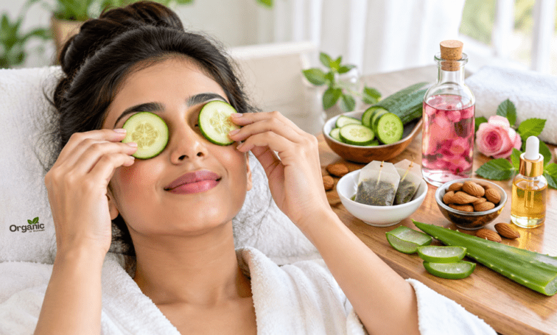 Dark Circles Under Eyes के लिए खीरा, गुलाब जल और एलोवेरा जैसे प्राकृतिक घरेलू उपाय