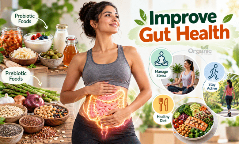 Improve Gut Health के लिए probiotic और prebiotic foods से भरपूर स्वस्थ आहार