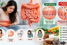 Leaky Gut Syndrome और intestinal permeability को दर्शाता आंतों का स्वास्थ्य चित्र