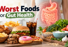 आंतों की सेहत के लिए worst foods में तले और प्रोसेस्ड खाद्य पदार्थ