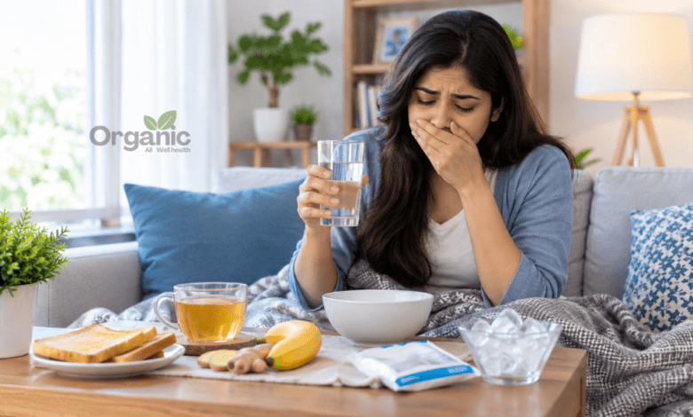 treat vomiting and nausea at home घर पर उल्टी और मतली का सुरक्षित इलाज