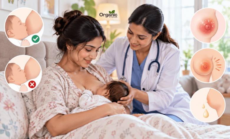 नई माताओं को होने वाली 5 आम स्तनपान (breastfeeding problems) समस्याएँ और समाधान AllWellHealthOrganic